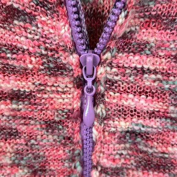 Marled Bright Knit Hoodie Perfect Combination for a Cheery Fall Full Zip Size M - Picture 7 of 8